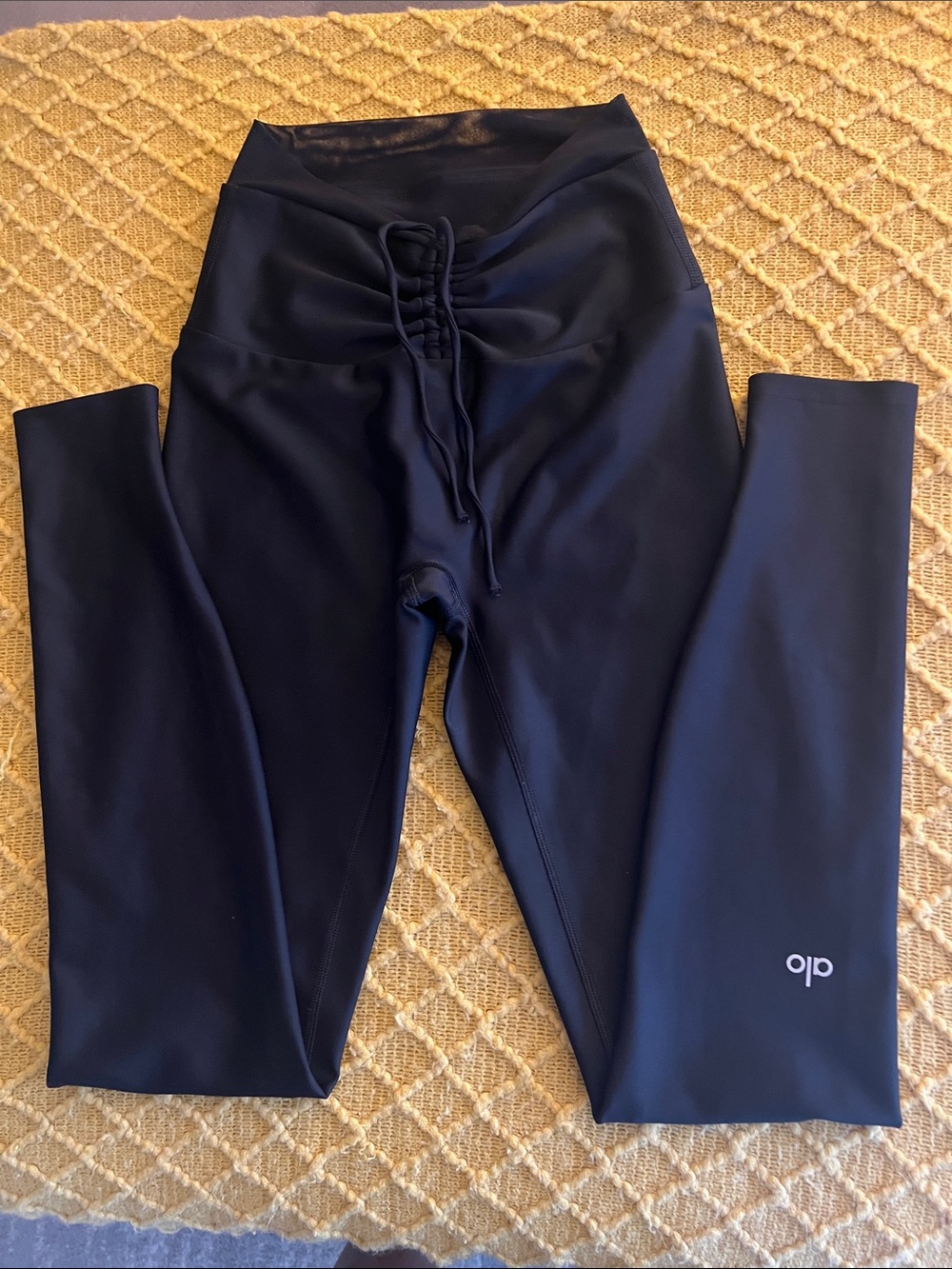 ALO Yoga Black High-Waist Drawstring Leggings